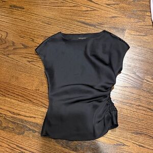 Banana Republic Black Ruched Blouse